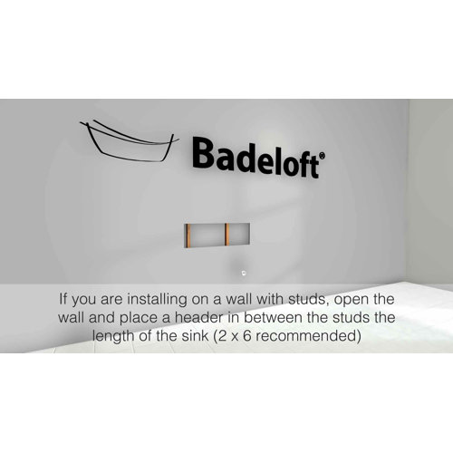 Badeloft Polymarble 47.2" Wall Mount Bathroom Sink with Overflow Wayfair